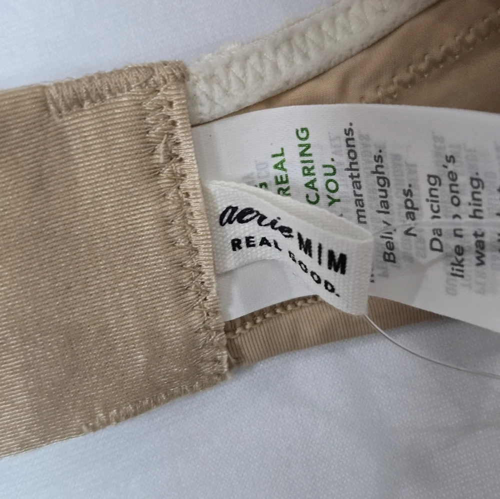 NWT Aerie Tan Lace Trim Bra Size Medium - Picture 5 of 7